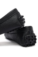 Woman Black Leather Loafers | Derimod Woman Black Leather Loafers | Derimod
