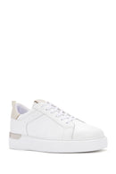 Erkek Beyaz Bağcıklı Deri Sneaker | Derimod Erkek Beyaz Bağcıklı Deri Sneaker | Derimod