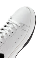 Erkek Beyaz Bağcıklı Deri Sneaker | Derimod Erkek Beyaz Bağcıklı Deri Sneaker | Derimod