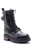 Women's Buckle Leather Boots | Derimod Women's Buckle Leather Boots | Derimod