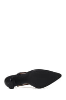 Woman Black Backless Heeled Leather Shoe | Derimod Woman Black Backless Heeled Leather Shoe | Derimod