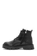 Men's Black Zippered Leather Casual Boots | Derimod Men's Black Zippered Leather Casual Boots | Derimod
