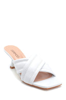 Women's Leather Heeled Slippers | Derimod Women's Leather Heeled Slippers | Derimod