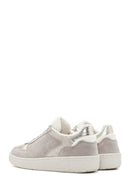 Women's Beige Suede Leather Sneaker | Derimod Women's Beige Suede Leather Sneaker | Derimod