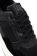 Derimod Zero Men's Black Thick-Soled Laced Fabric Sneaker | Derimod Derimod Zero Men's Black Thick-Soled Laced Fabric Sneaker | Derimod