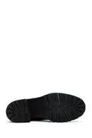 Women's Black Leather Zippered Heeled Boots | Derimod Women's Black Leather Zippered Heeled Boots | Derimod