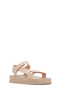 Women's Beige Strappy Thick Soled Jelly Sandals | Derimod Women's Beige Strappy Thick Soled Jelly Sandals | Derimod