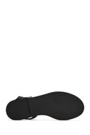 Women's Black Ankle Buckle Stoned Sandals | Derimod Women's Black Ankle Buckle Stoned Sandals | Derimod