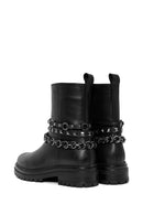 Women's Black Zippered Leather Boots | Derimod Women's Black Zippered Leather Boots | Derimod