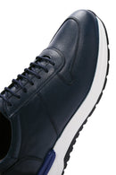 Erkek Lacivert Deri Sneaker | Derimod Erkek Lacivert Deri Sneaker | Derimod