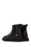Men's Black Zippered Leather Boot | Derimod Men's Black Zippered Leather Boot | Derimod