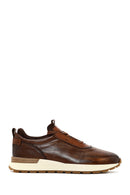 Men's Brown Thick-Soled Leather Casual Sneaker | Derimod Men's Brown Thick-Soled Leather Casual Sneaker | Derimod