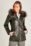 Dalia Women's Leather Jacket | Derimod Dalia Women's Leather Jacket | Derimod
