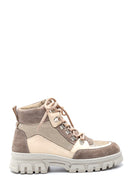 Women's Leather Suede Detailed Boots | Derimod Women's Leather Suede Detailed Boots | Derimod