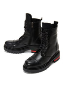 Women's Black Zippered Leather Boots | Derimod Women's Black Zippered Leather Boots | Derimod