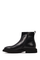 Men's Black Zippered Leather Boot | Derimod Men's Black Zippered Leather Boot | Derimod