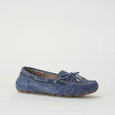 Suede Blue Women's Leather Loafer | Derimod Suede Blue Women's Leather Loafer | Derimod