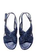 Women's Leather Shiny Sandals | Derimod Women's Leather Shiny Sandals | Derimod