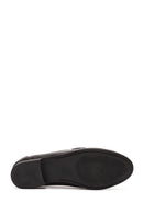Kadın Siyah Aksesuar Detaylı Deri Maskülen Loafer | Derimod Kadın Siyah Aksesuar Detaylı Deri Maskülen Loafer | Derimod