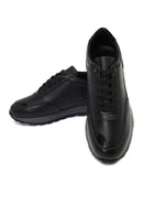Men's Black Lace-Up Leather Casual Sneaker | Derimod Men's Black Lace-Up Leather Casual Sneaker | Derimod