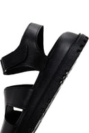 Kadın Siyah Deri Comfort Sandalet | Derimod Kadın Siyah Deri Comfort Sandalet | Derimod