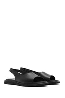 Women's Black Leather Sandals | Derimod Women's Black Leather Sandals | Derimod
