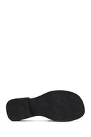 Women's Black Buckle Leather Slippers | Derimod Women's Black Buckle Leather Slippers | Derimod