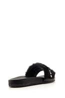 Women's Furry Stone Slippers | Derimod Women's Furry Stone Slippers | Derimod
