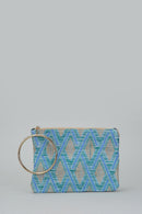 Blue Fabric Women's Portfolio | Derimod Blue Fabric Women's Portfolio | Derimod