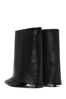 Woman Black Stiletto Heels Leather Boat | Derimod Woman Black Stiletto Heels Leather Boat | Derimod