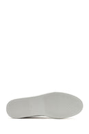 Men's White Lace-up Leather Sneaker | Derimod Men's White Lace-up Leather Sneaker | Derimod
