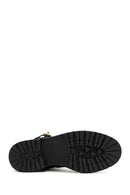 Women's Black Zippered Leather Boots | Derimod Women's Black Zippered Leather Boots | Derimod