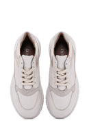 Women's Beige Leather Sneaker | Derimod Women's Beige Leather Sneaker | Derimod