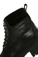 Women's Black Zippered Leather Boots | Derimod Women's Black Zippered Leather Boots | Derimod