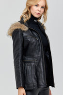 Haitian Women's Leather Jacket | Derimod Haitian Women's Leather Jacket | Derimod