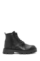 Men's Black Zippered Leather Casual Boots | Derimod Men's Black Zippered Leather Casual Boots | Derimod