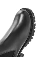 Women's Black Thick Soled Leather Chelsea Boots | Derimod Women's Black Thick Soled Leather Chelsea Boots | Derimod