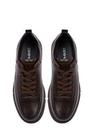 Men's Brown Lace-Up Leather Casual Sneakers | Derimod Men's Brown Lace-Up Leather Casual Sneakers | Derimod