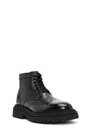 Men's Black Zippered Leather Casual Boots | Derimod Men's Black Zippered Leather Casual Boots | Derimod