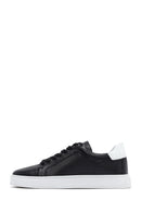 Erkek Siyah Bağcıklı Deri Sneaker | Derimod Erkek Siyah Bağcıklı Deri Sneaker | Derimod