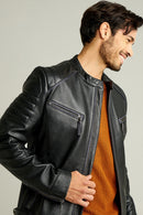 New Bosh Men's Leather Jacket | Derimod New Bosh Men's Leather Jacket | Derimod