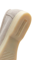 Women's Beige Suede Leather Masculine Loafer | Derimod Women's Beige Suede Leather Masculine Loafer | Derimod