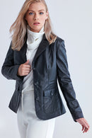 Como Women's Leather Jacket | Derimod Como Women's Leather Jacket | Derimod