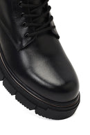 Men's Black Zippered Thick-Soled Leather Boots | Derimod Men's Black Zippered Thick-Soled Leather Boots | Derimod
