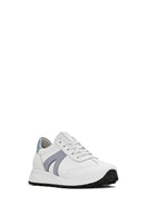 Kadın Beyaz Bağcıklı Deri Sneaker | Derimod Kadın Beyaz Bağcıklı Deri Sneaker | Derimod