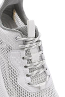 Kadın Beyaz Bağcıklı Kalın Tabanlı Kumaş Sneaker | Derimod Kadın Beyaz Bağcıklı Kalın Tabanlı Kumaş Sneaker | Derimod