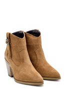 Women's Suede Heeled Boots | Derimod Women's Suede Heeled Boots | Derimod