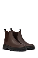 Men's Brown Leather Casual Chelsea Boot | Derimod Men's Brown Leather Casual Chelsea Boot | Derimod