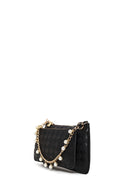 Woman Black Long-Strap Printed Clutch Bag | Derimod Woman Black Long-Strap Printed Clutch Bag | Derimod