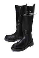 Women's Black Leather Buckle Boots | Derimod Women's Black Leather Buckle Boots | Derimod
